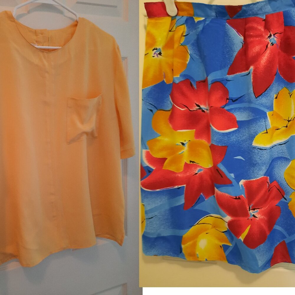 Brand New set (Floral Skirt and Blouse)